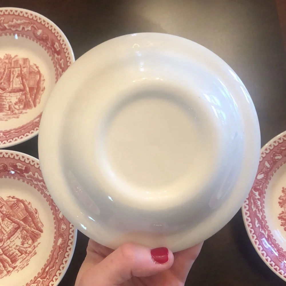 Royal China l 5 Memory Lane Red Berry Bowls 5.5